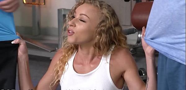  DPFanatics Angel Emily Gets Double-Destroyed Wide Open At The Gym